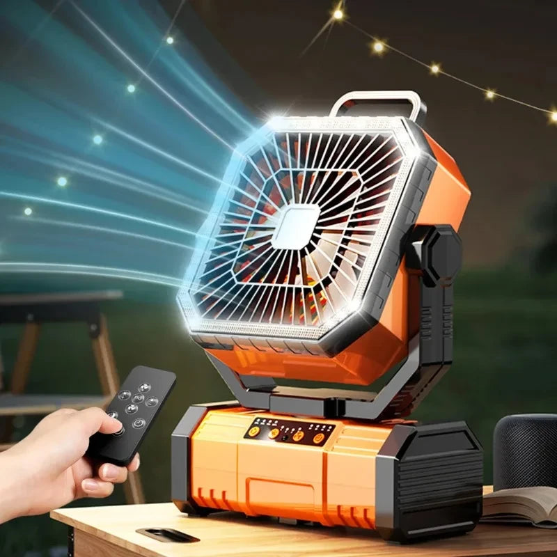 Rechargeable Camping Fan with Light